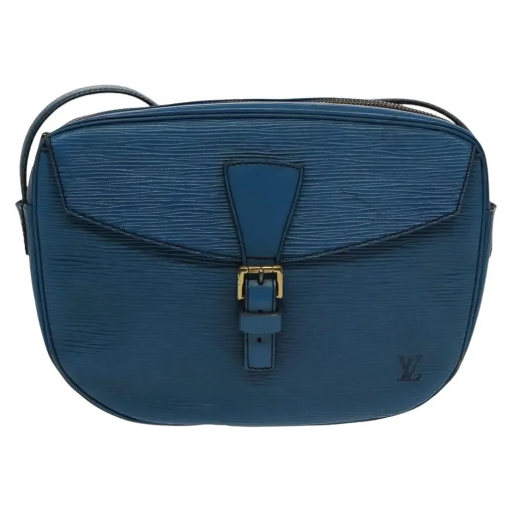 LOUIS VUITTON Epi June Feuille Shoulder Bag Blue M52155